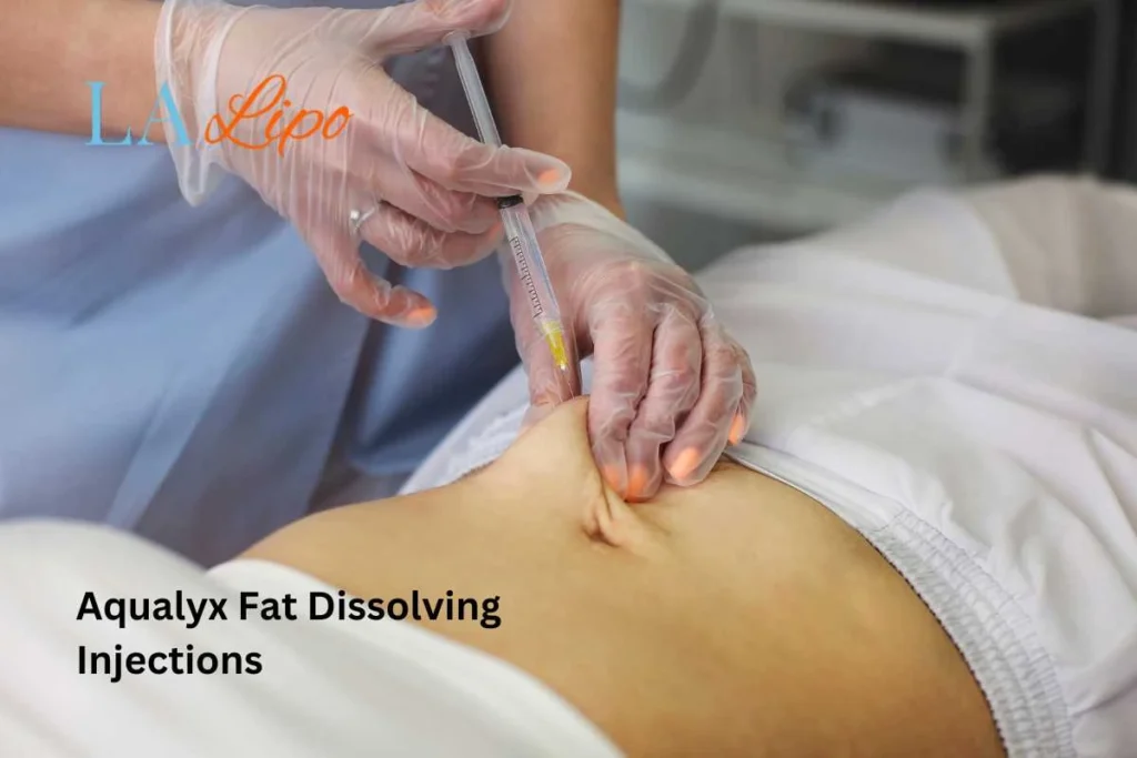 woman having fat dissolving injections Northampton in the stomach