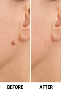 Skin tags removal Northampton before and after