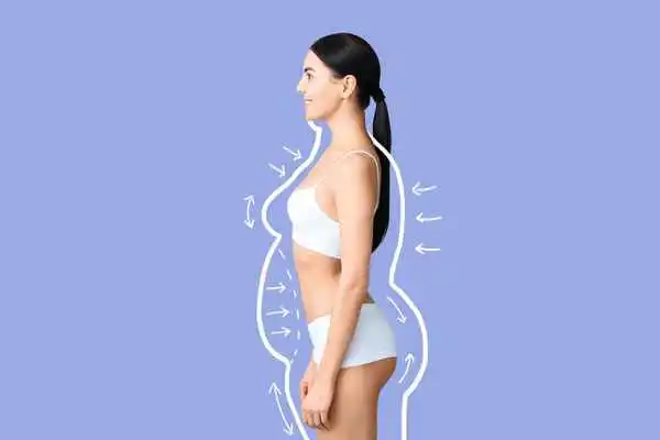 image of woman experiencing fat reduction treatment Northampton