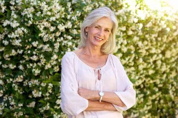 Older woman happy with urinary incontinence treatment Northampton