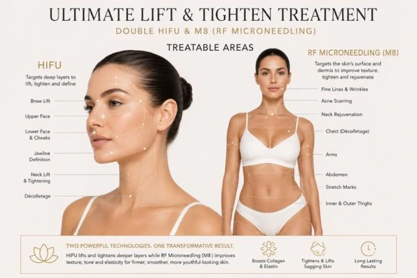 Areas of the body that can be treated - ultimate skin tighten treatment Northampton